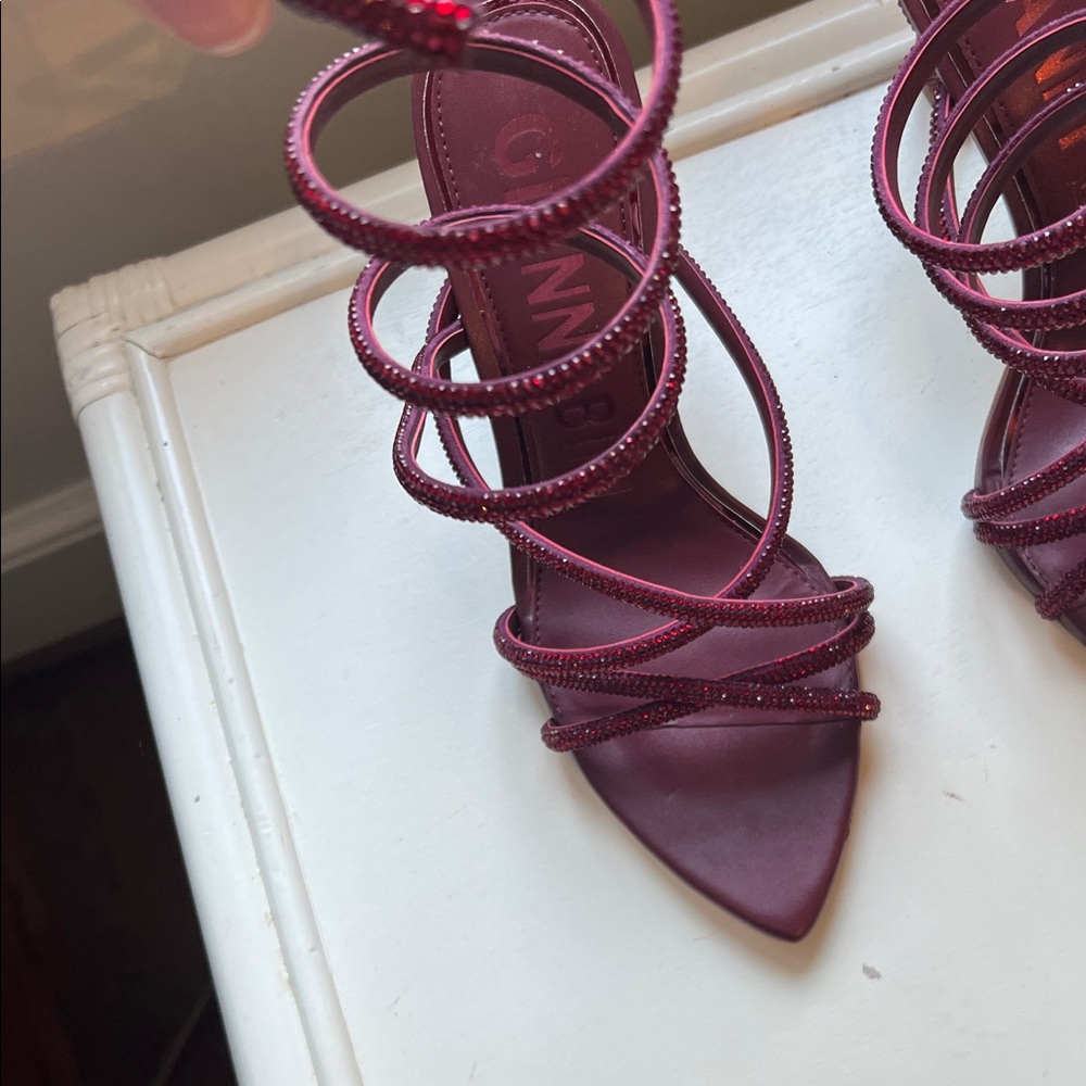 Gianni Bini Burgundy Strappy Heels - Picture 4 of 7